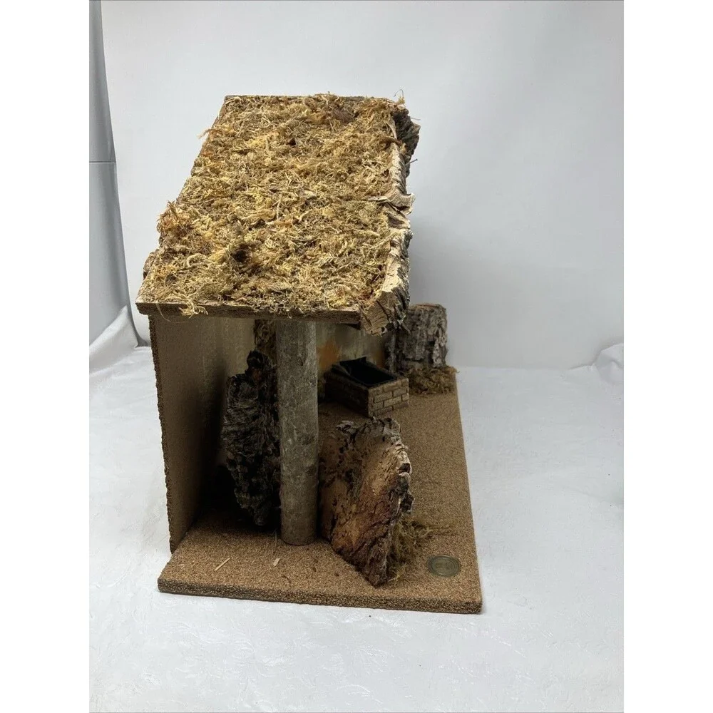 Fontanini Christmas Nativity Stable Creche Wood LARGE ~19x14.75x 9” FLAWED